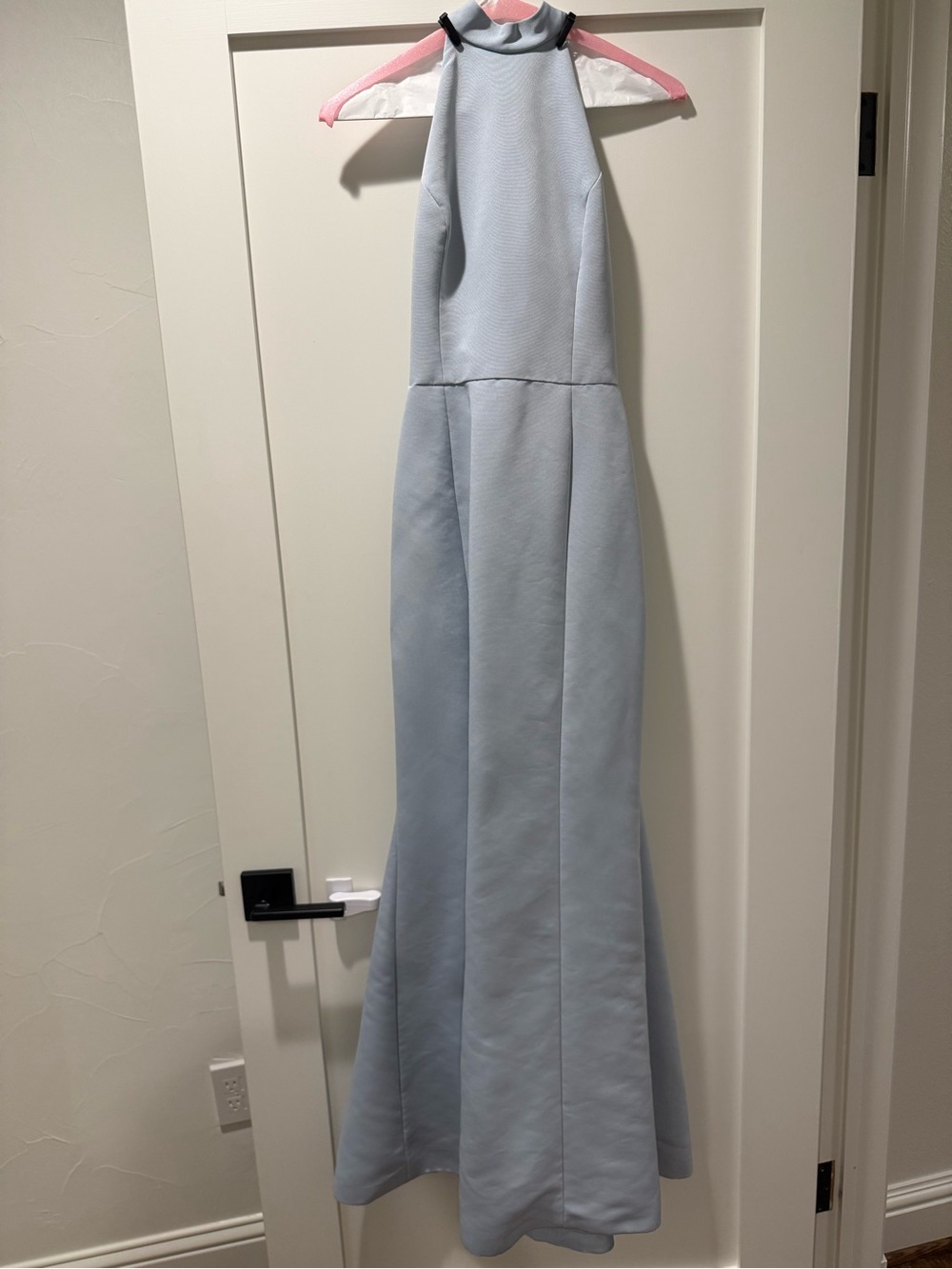 Amsale Light Blue Halter Maxi Dress (GB139A Austin)